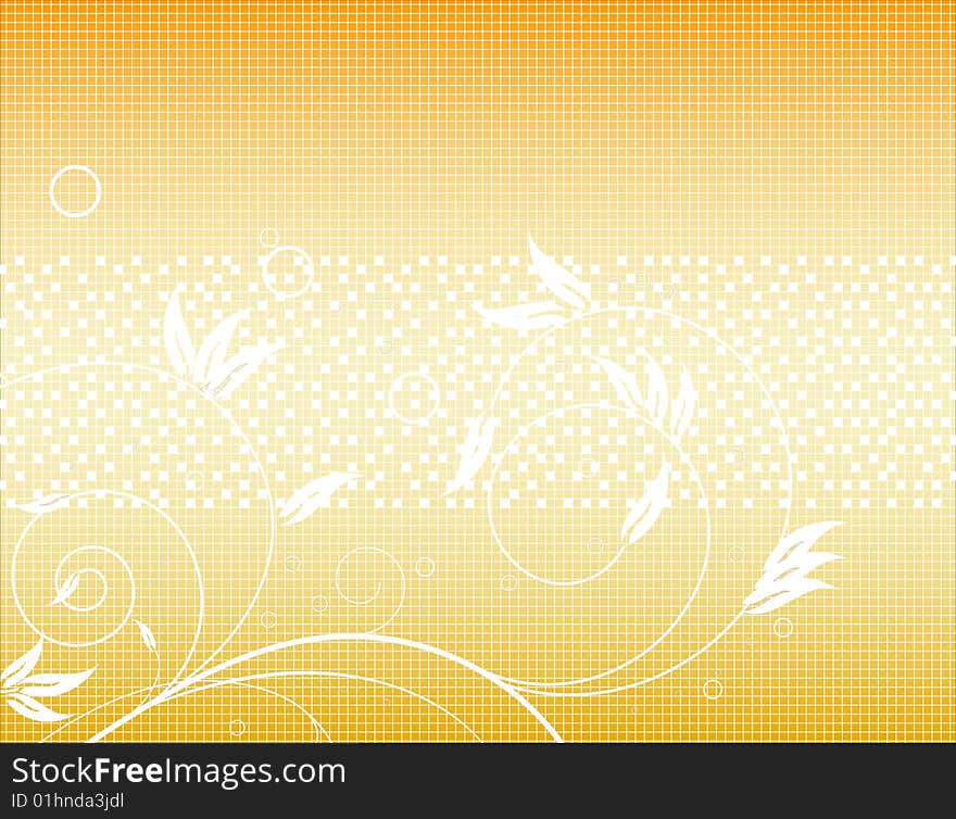 Shapes color background with flower