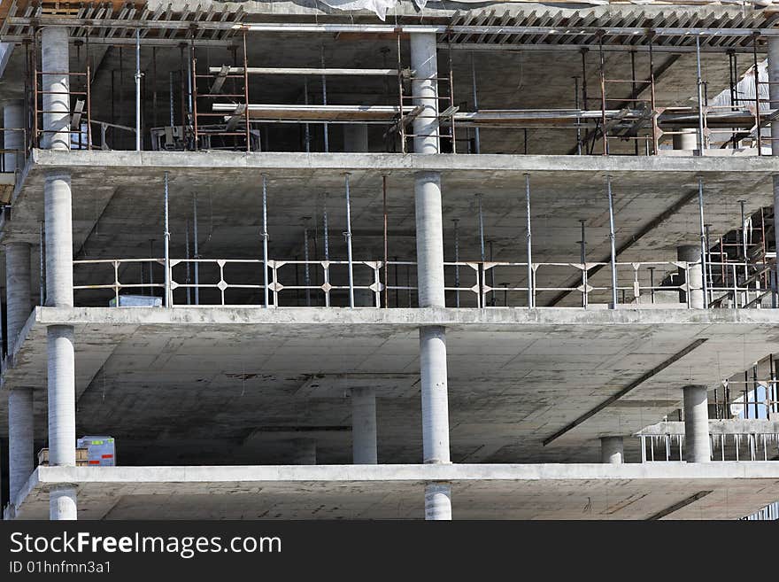 Construction step of a new building. Construction step of a new building