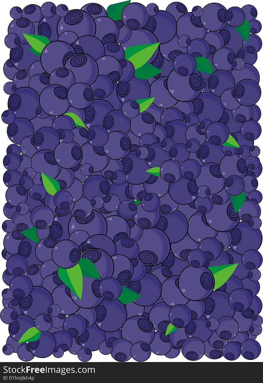 Background of the blueberries for the design. Background of the blueberries for the design