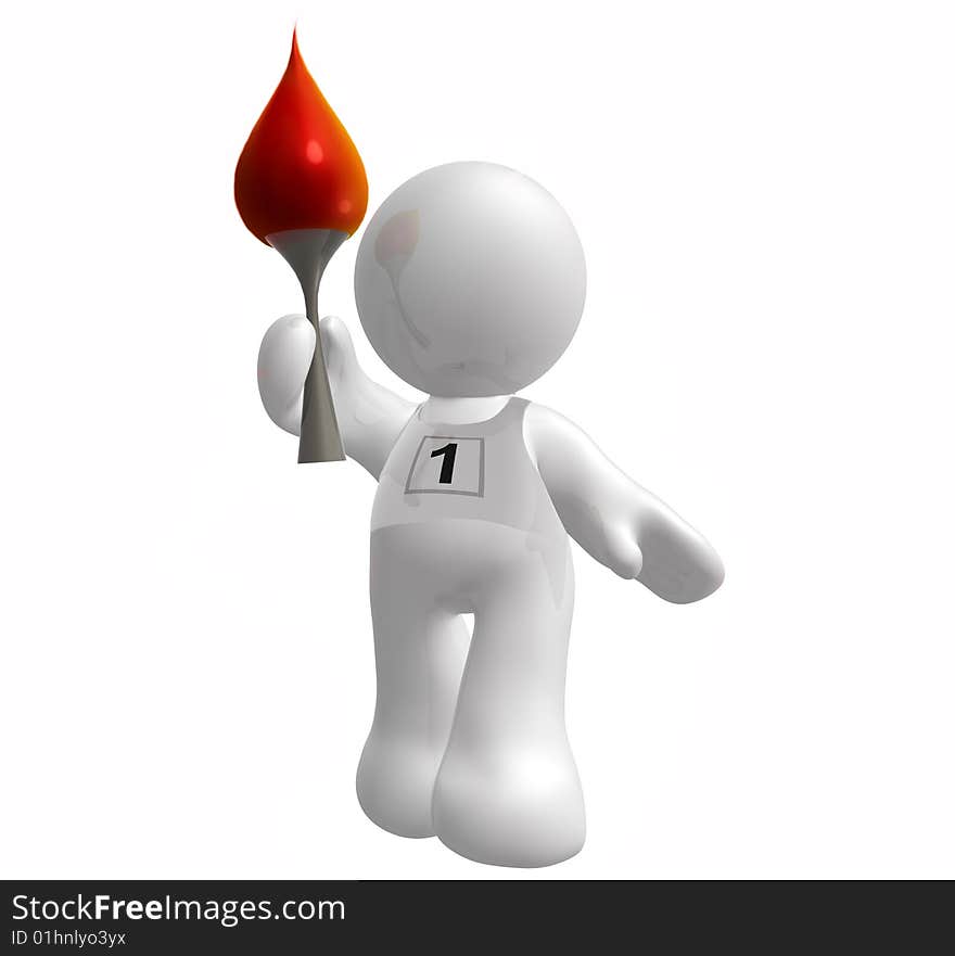 Olympic Torch Icon Figure