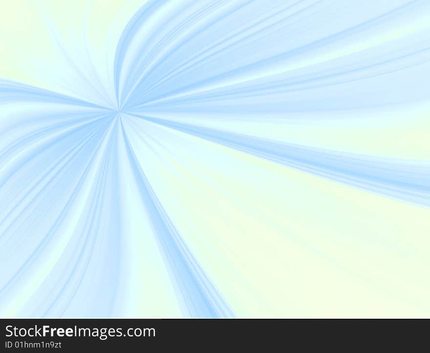 A blue abstract tunnel on white background.