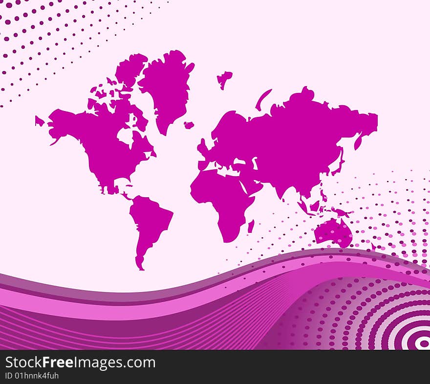 Vector illustration map of world