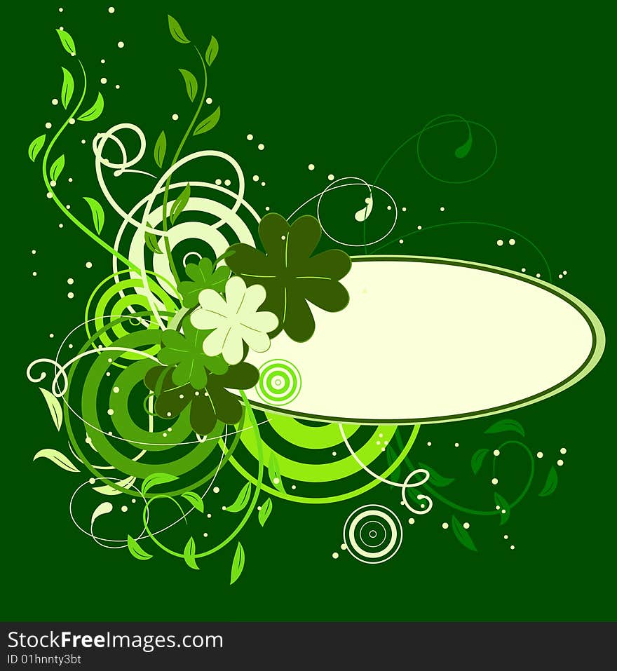 Patrick's green background. Vector illustration