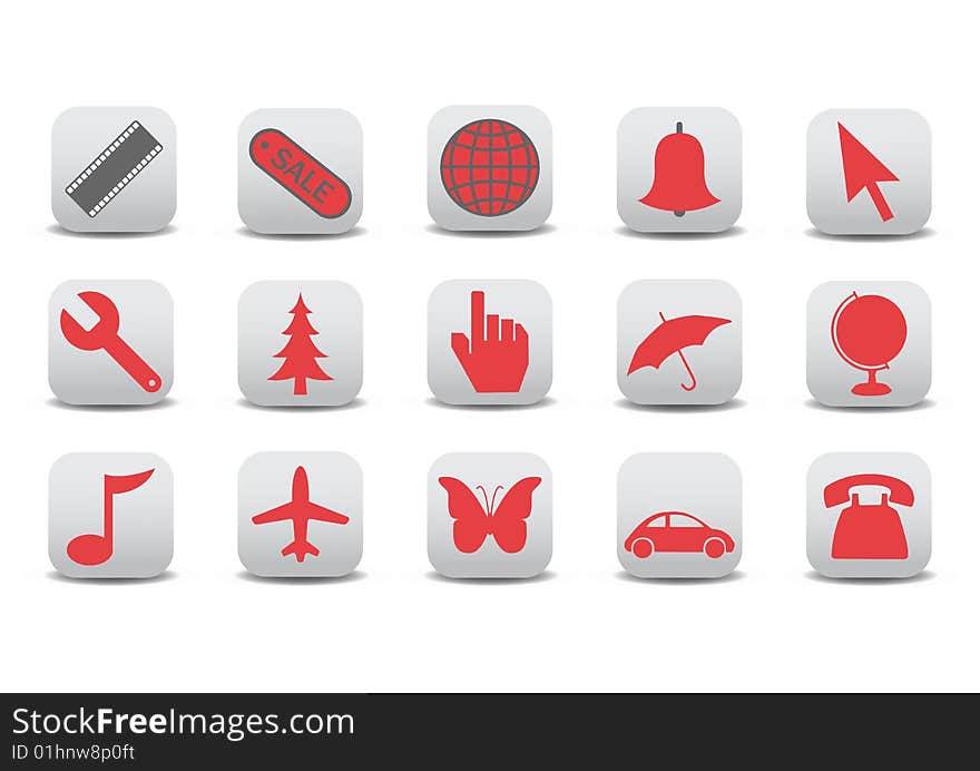 Vector illustration of different  Website and Internet icons. Vector illustration of different  Website and Internet icons