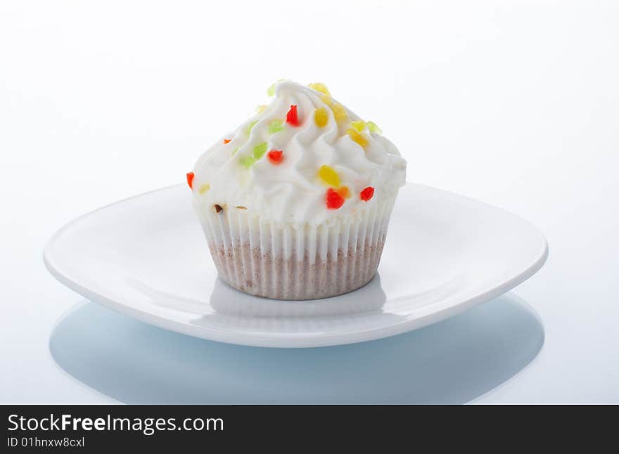 Cake on a white background