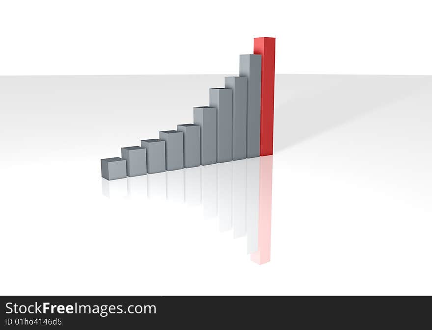 3D finance crisis graph