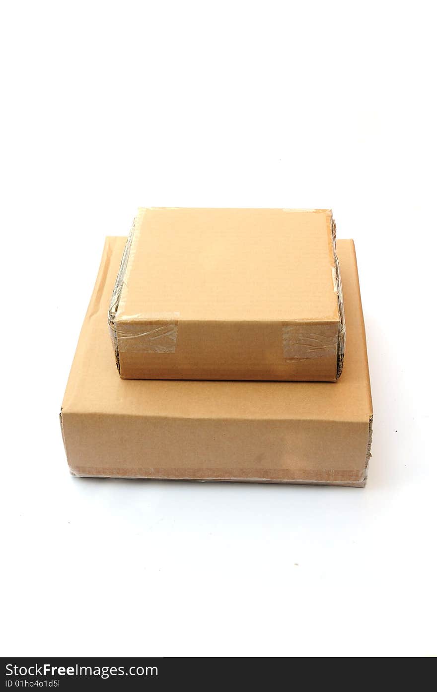 Shot of some cardboard boxes on a white background