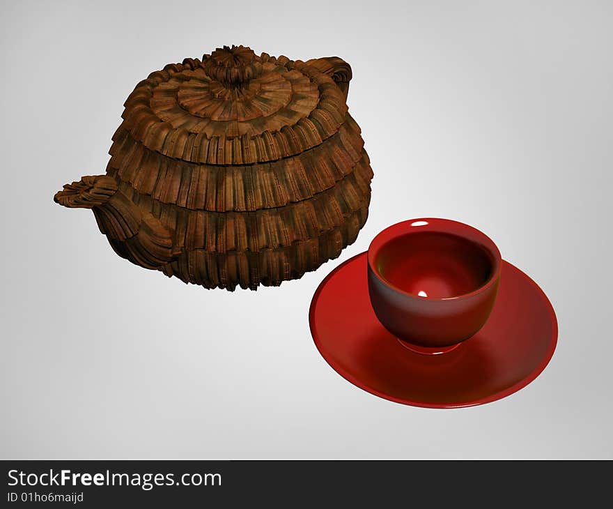 Teapot & cup