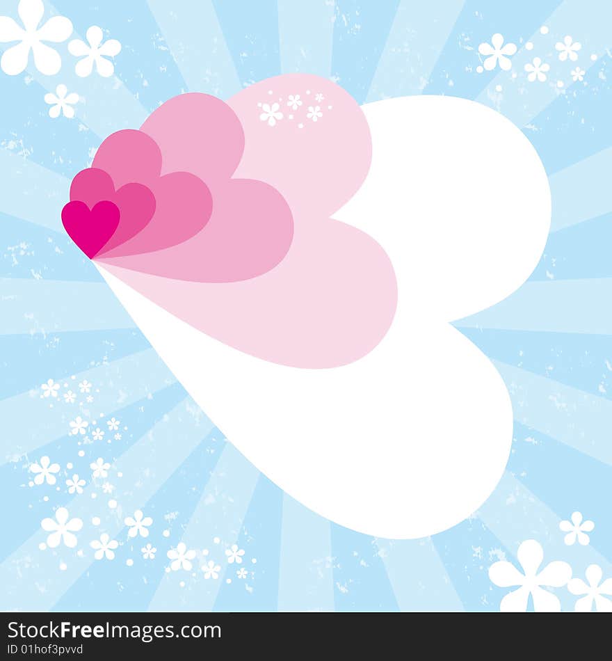 Abstract Hearts Background. Vector.