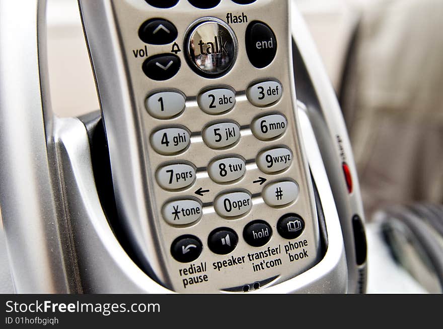 Number pad and dialing buttons on a phone. Number pad and dialing buttons on a phone.