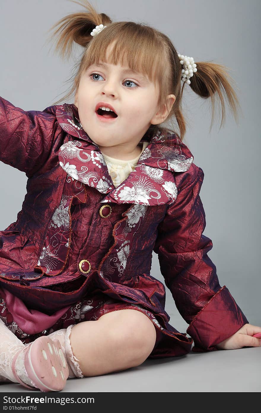 Beautiful emotion girl. Shot in a studio. Beautiful emotion girl. Shot in a studio.