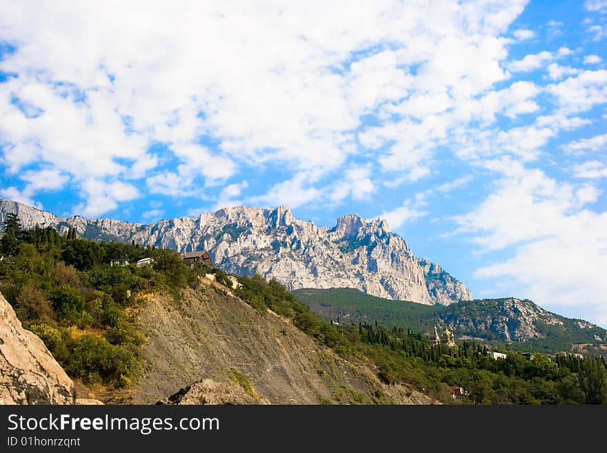 Beautiful landscape (big mountain and blue sky)