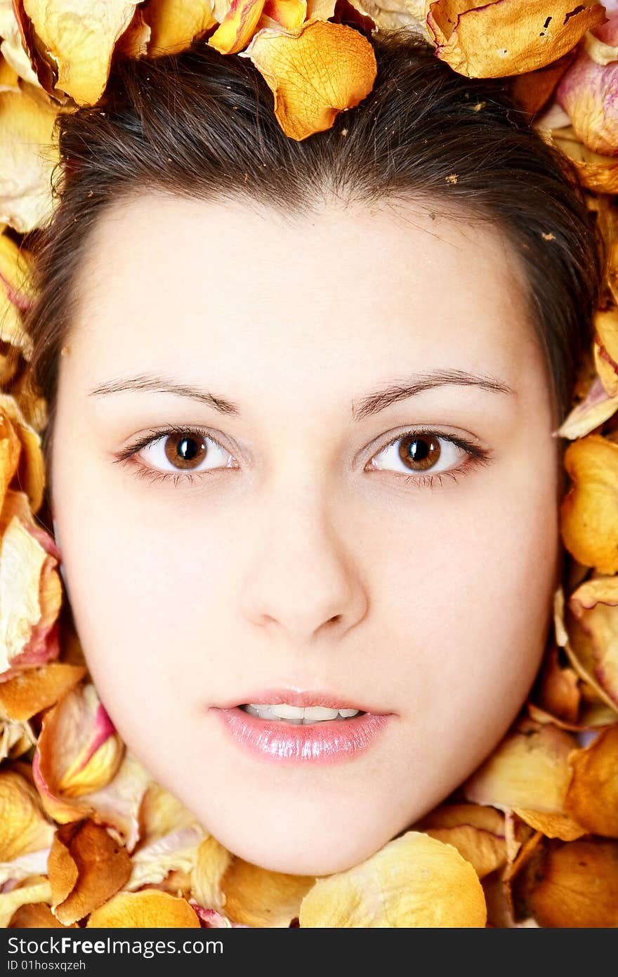 Girl In Dried Petals