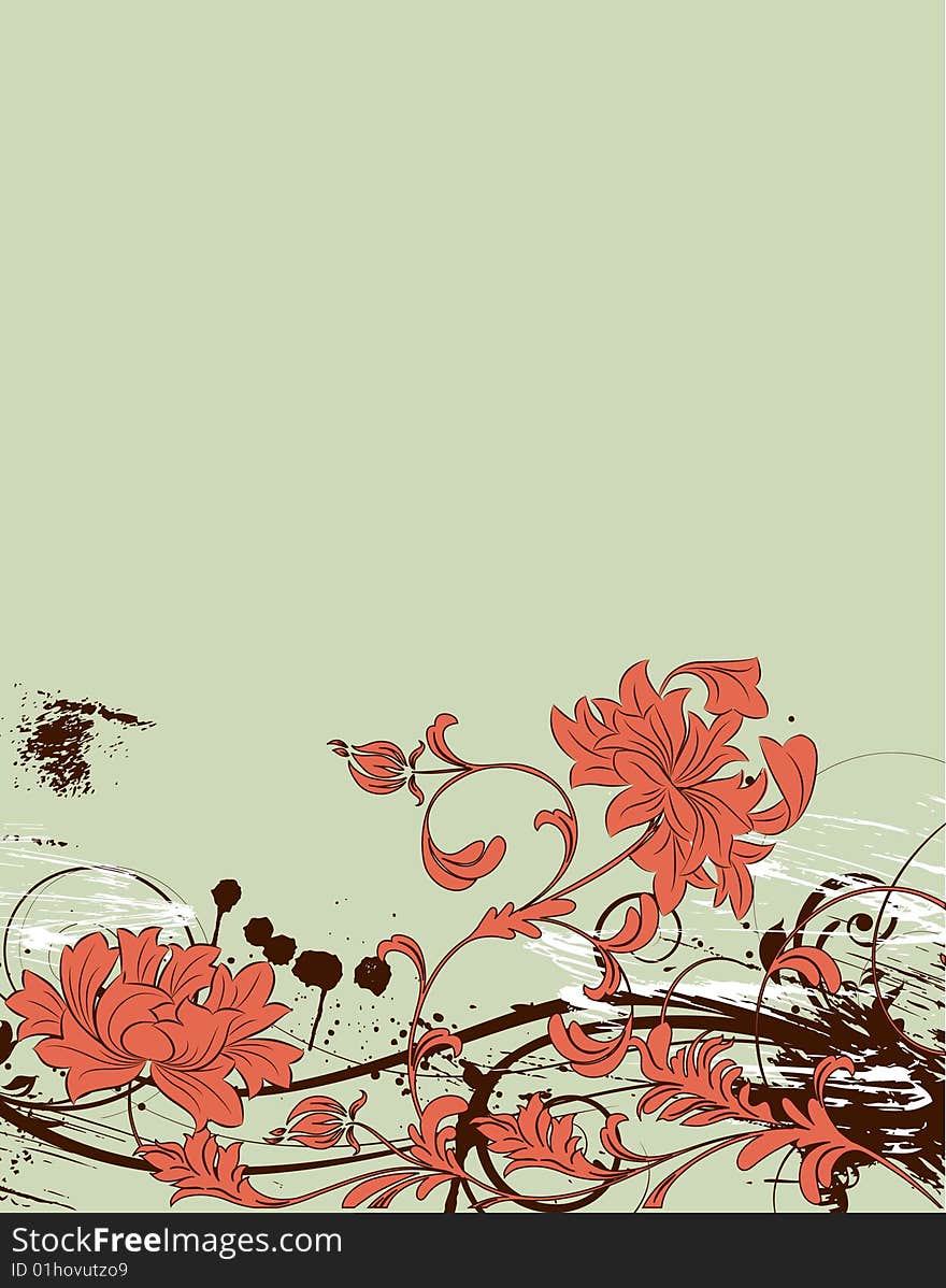 Floral Abstract Background.