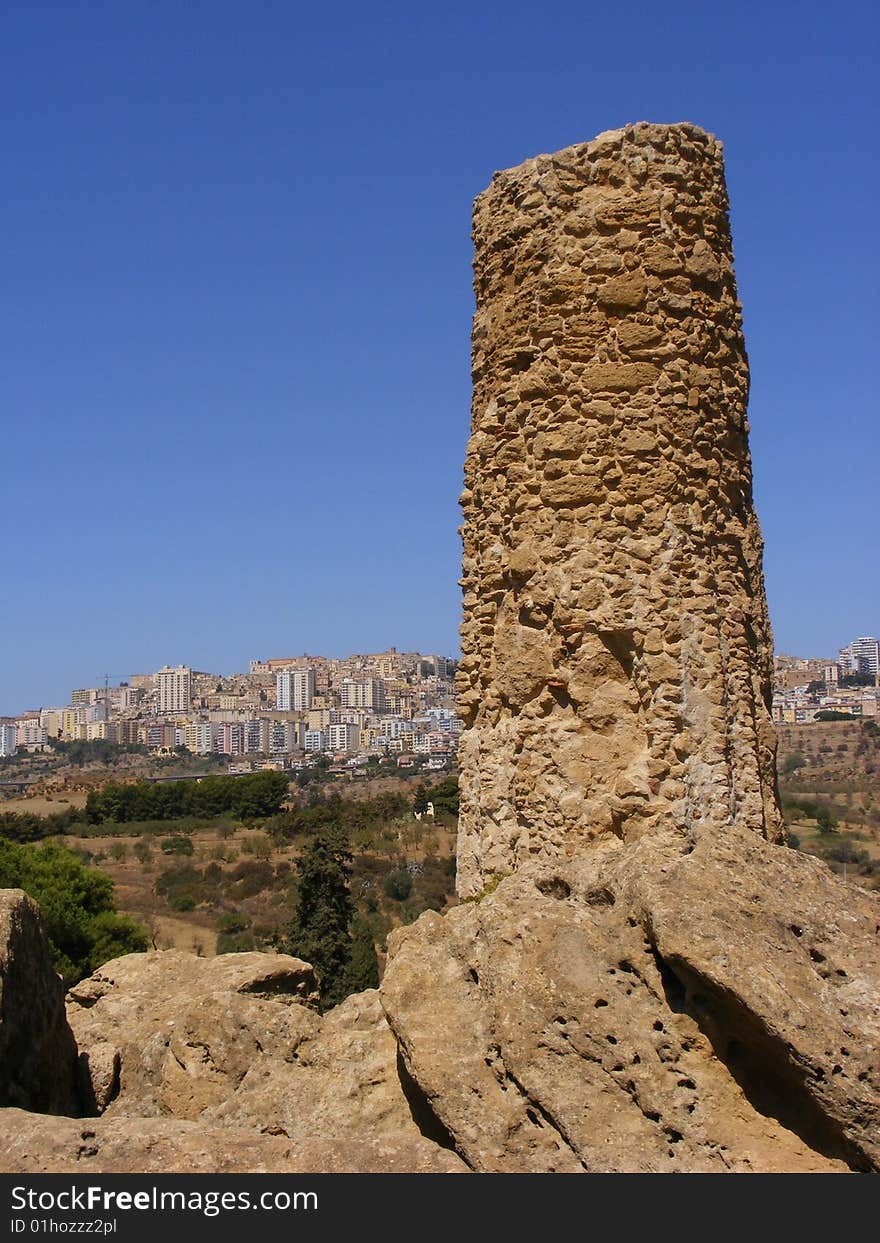 Agrigento Sicily-greek temple ruins