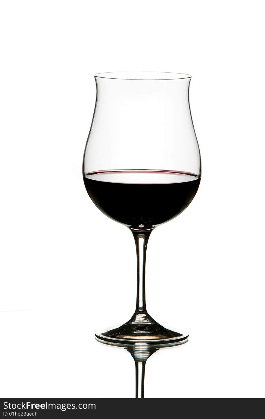 Red wine isolated