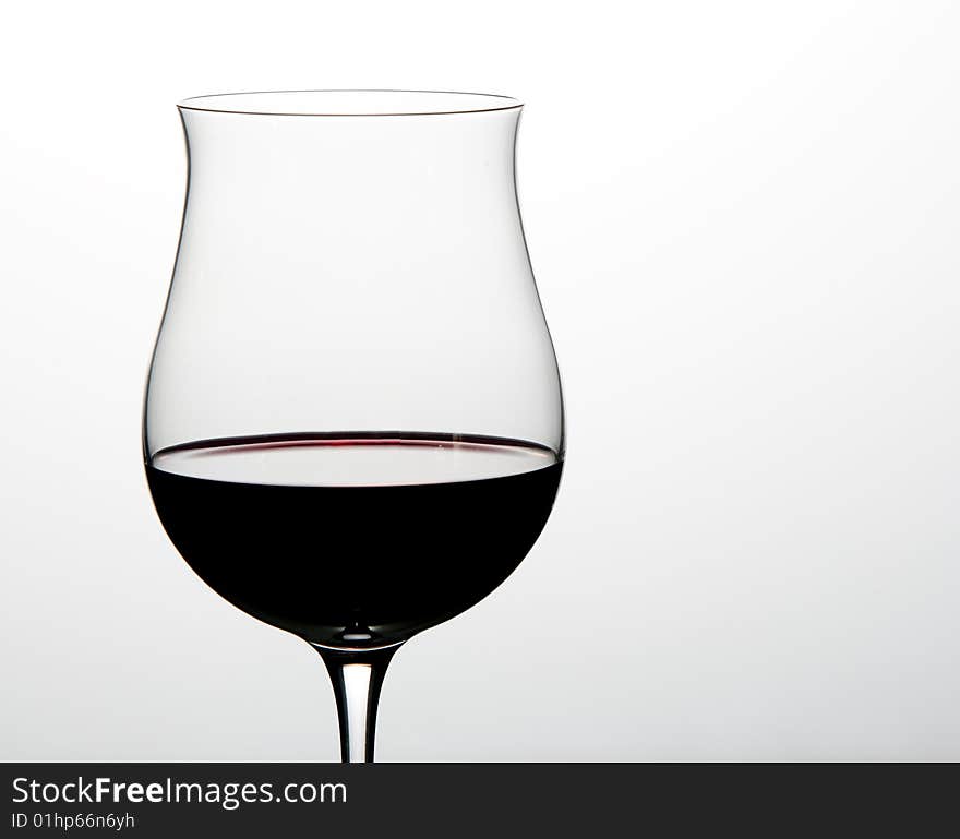 Red wine isolated on white background