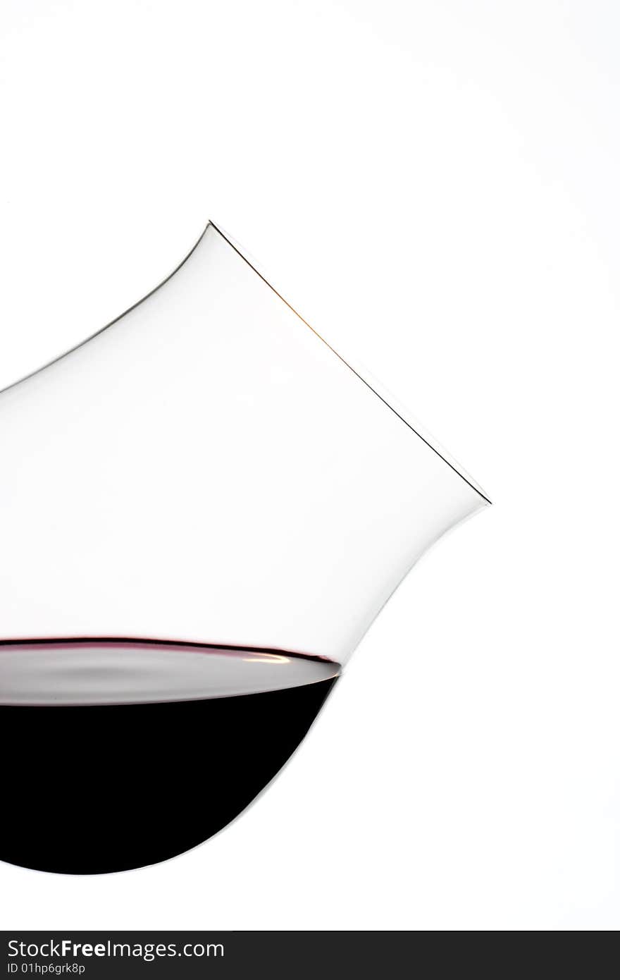 Red wine isolated