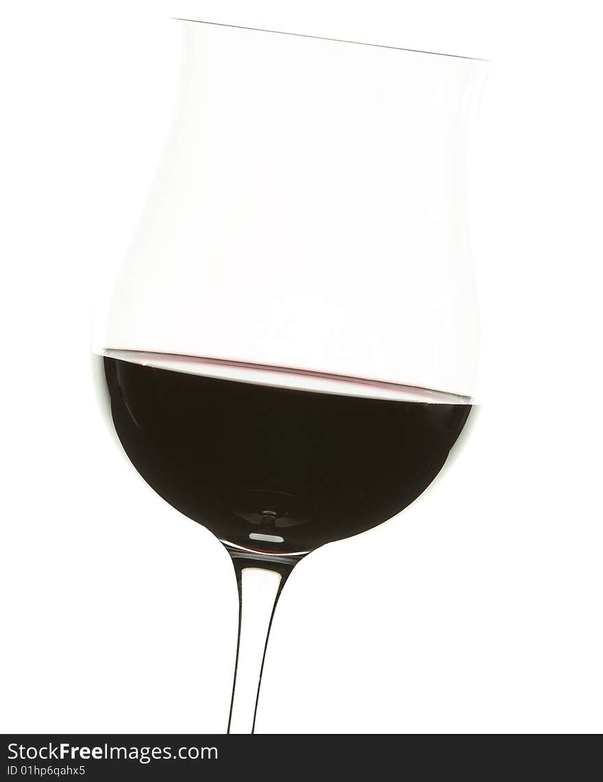 Red wine isolated