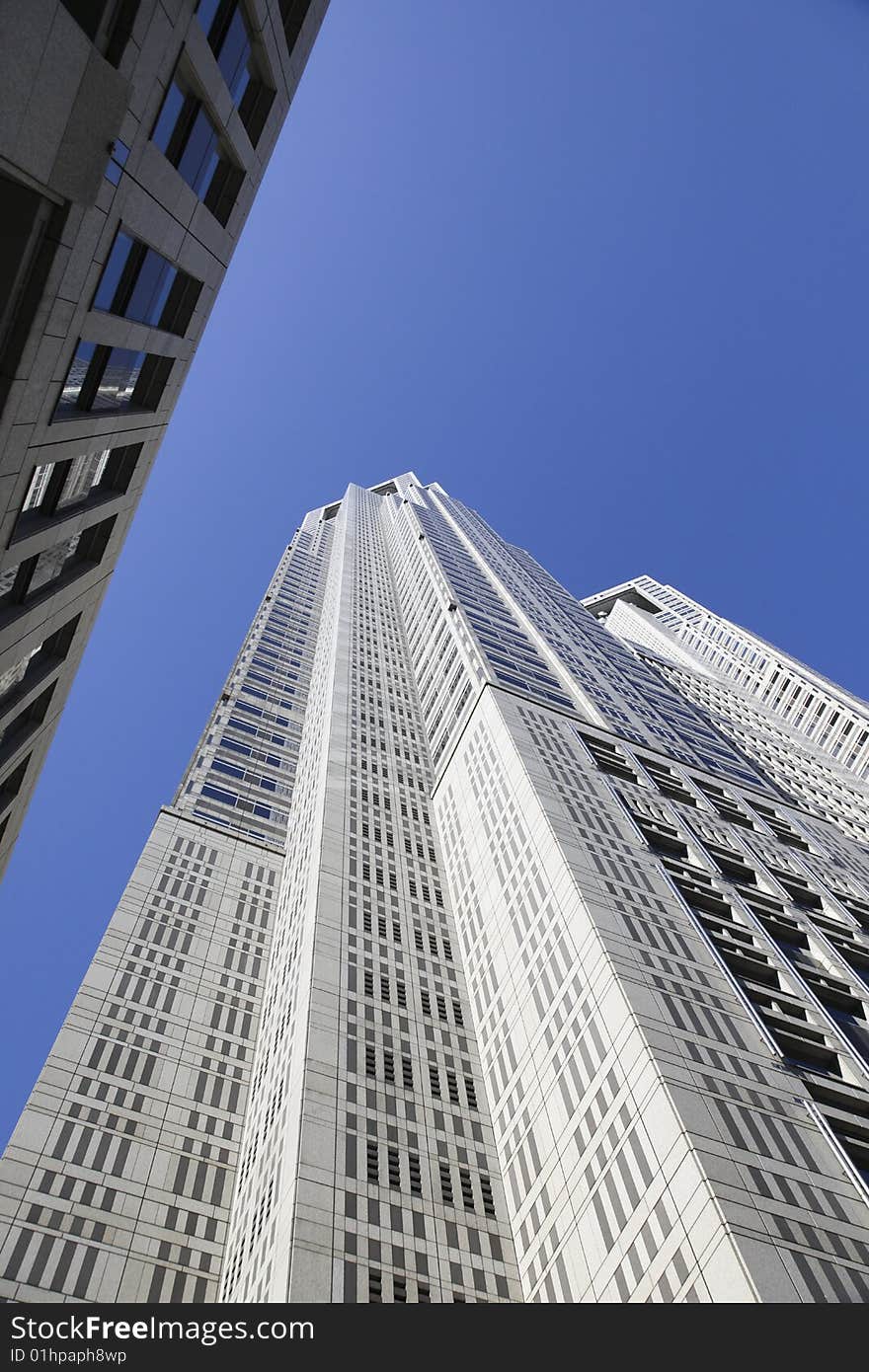 The modern building in the tokyo of japan.