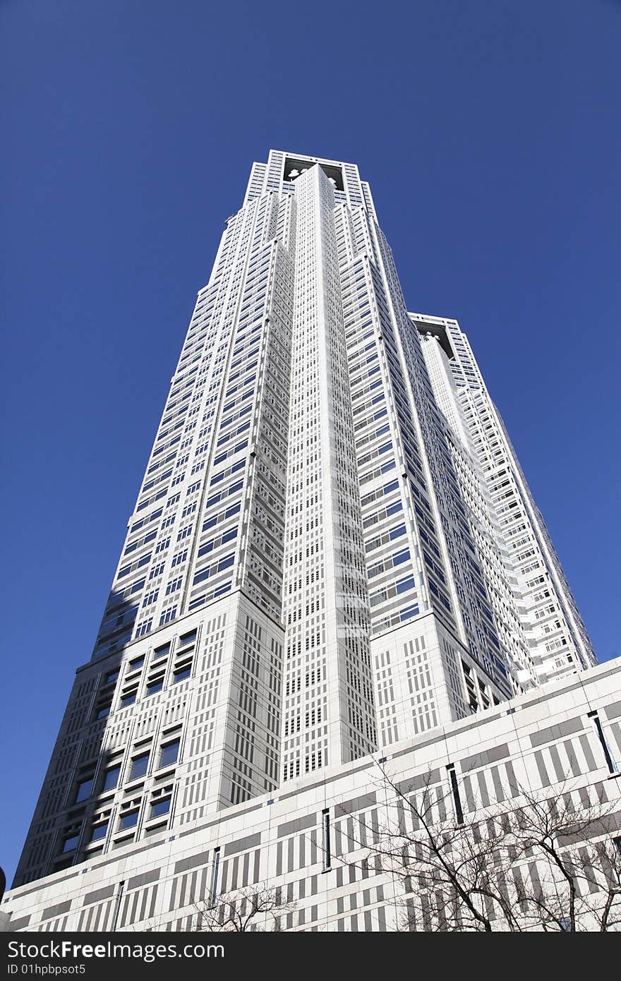 The modern building in the tokyo of japan.