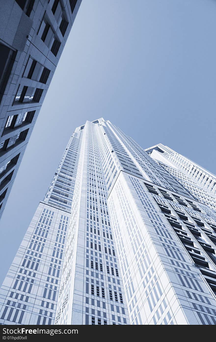 The modern building in the tokyo of japan.