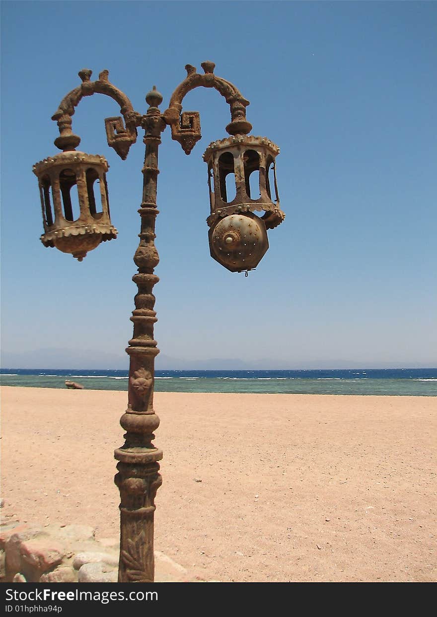 Lamp Post on the Beach