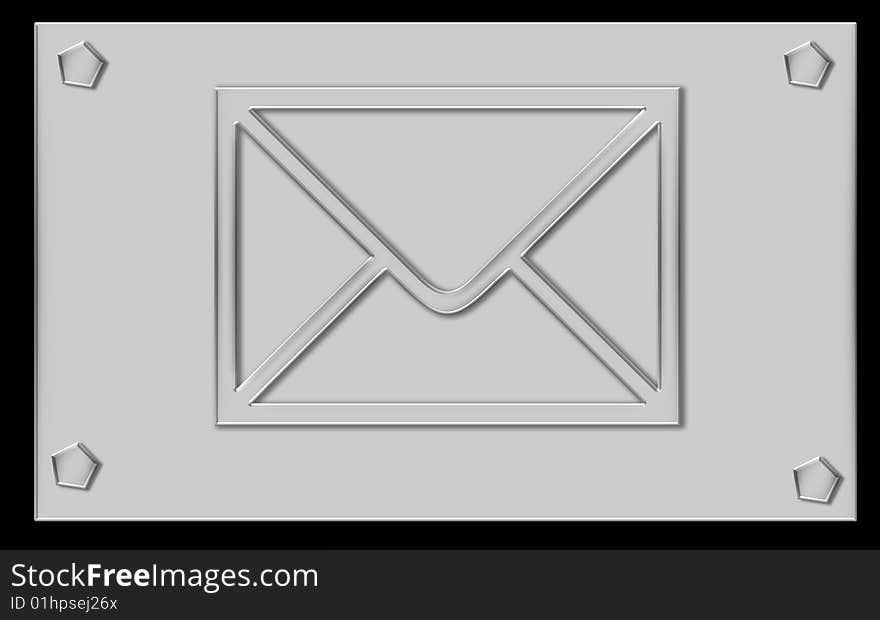 Metal mail sign