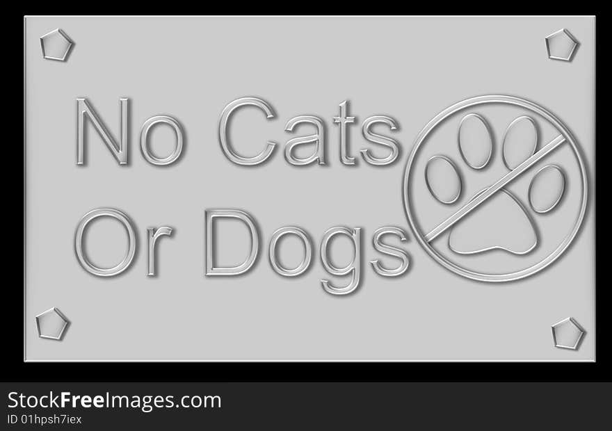 Metal Sign No Pets