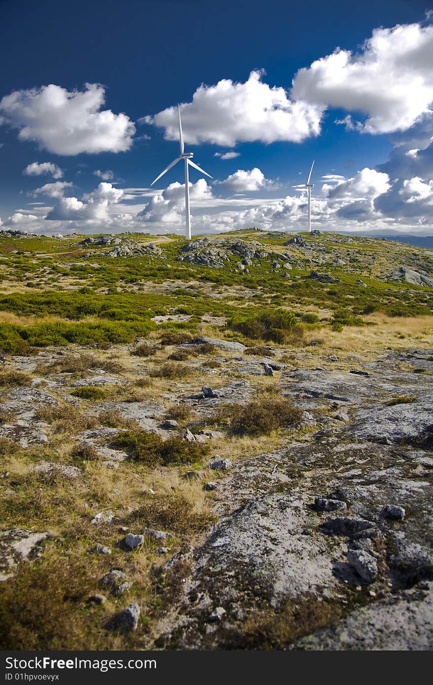 Wind energy turbine power station