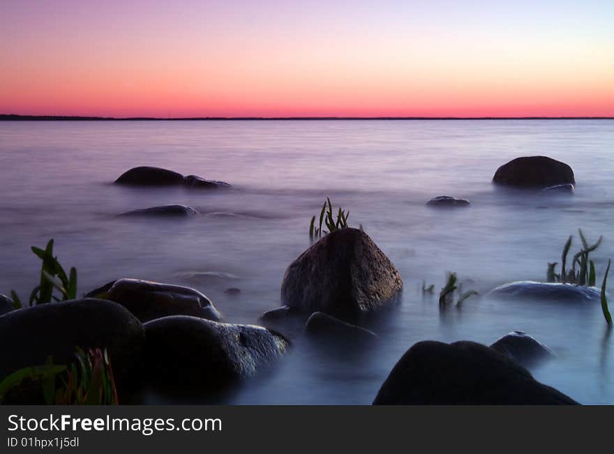 Coastline with focus on the foreground. Coastline with focus on the foreground..