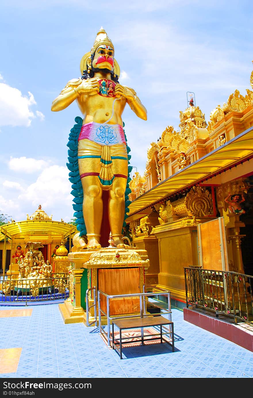 This is a indian statue found at indian temple malaysia