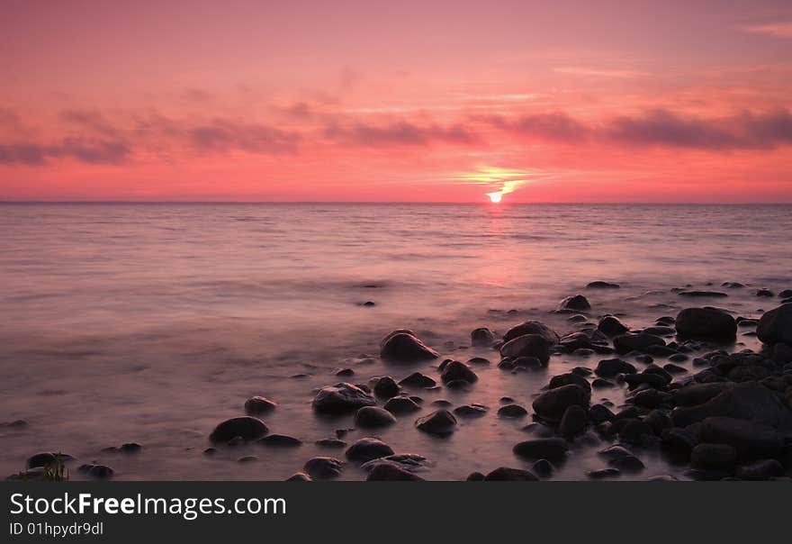 Sundawn in the southern part of Sweden. Sundawn in the southern part of Sweden.