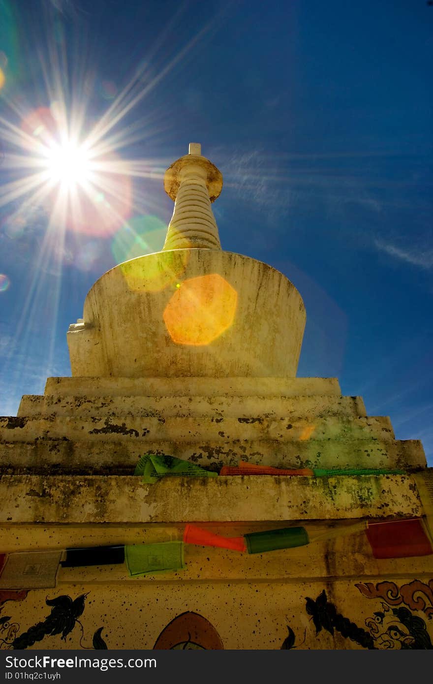 Day view of stupa at Deqing Sichuan Province China