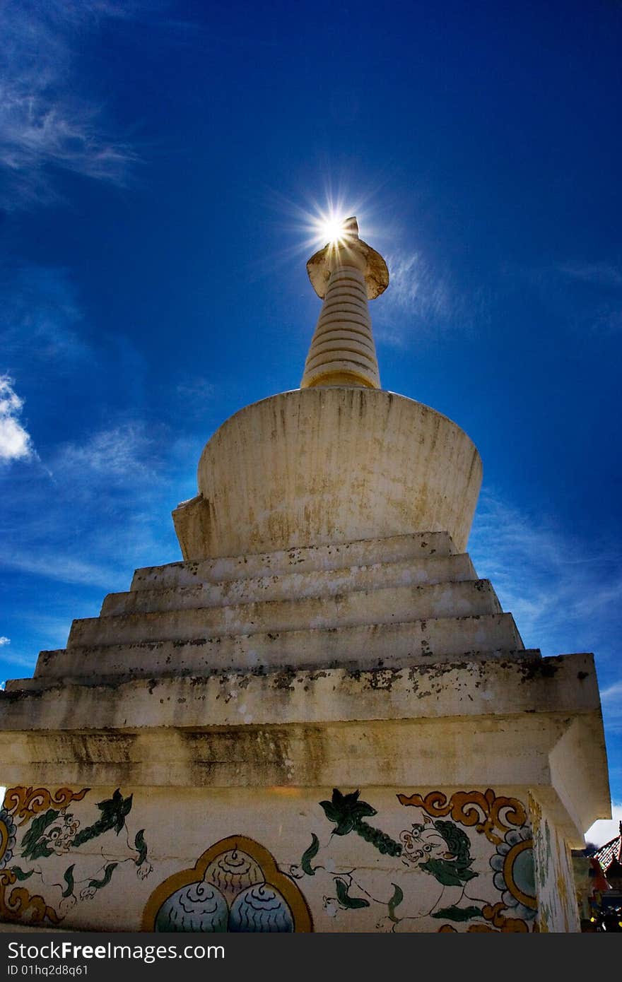 Day view of stupa at Deqing Sichuan Province China