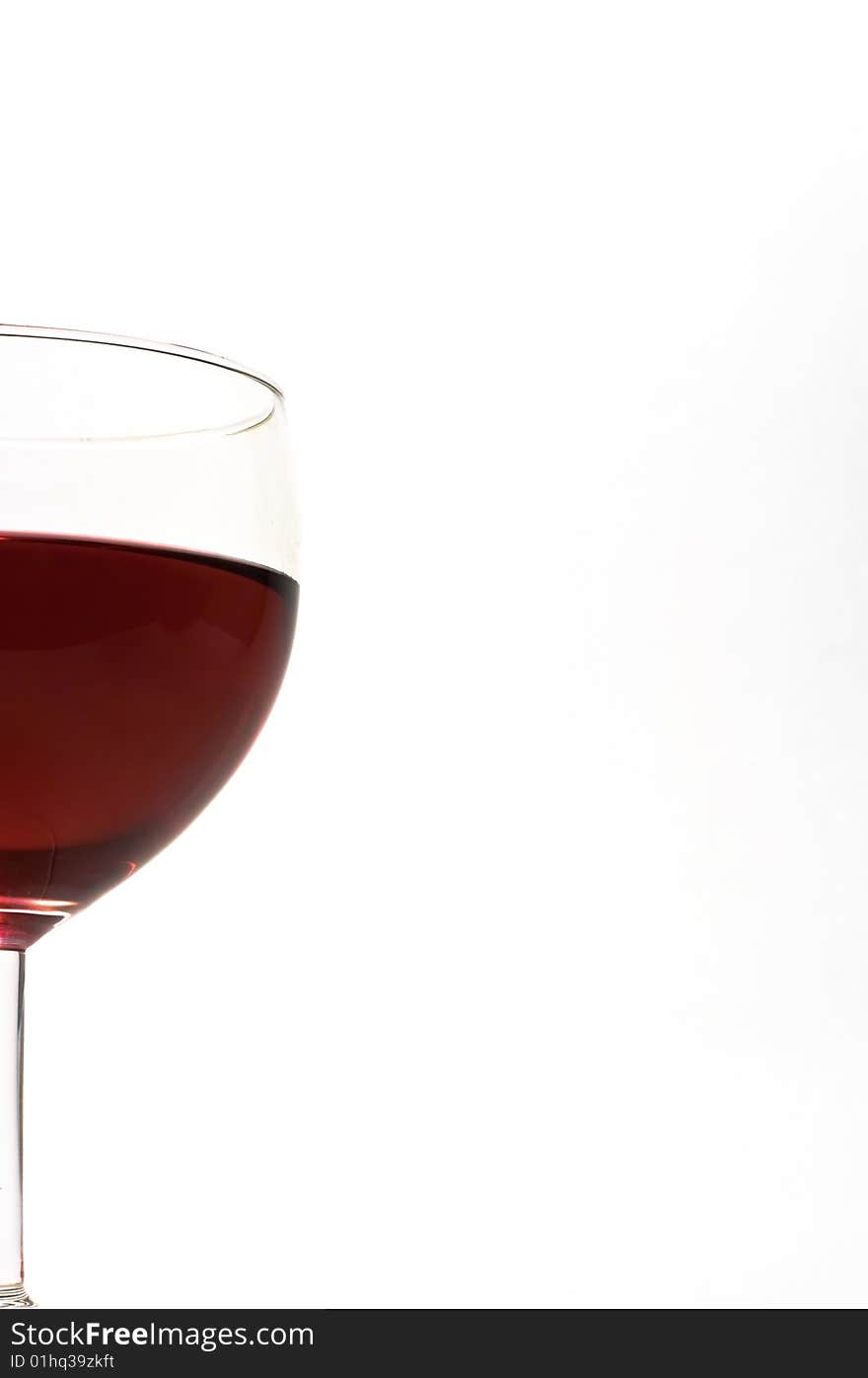 Glass of red wine (with lots of space for text). Glass of red wine (with lots of space for text)