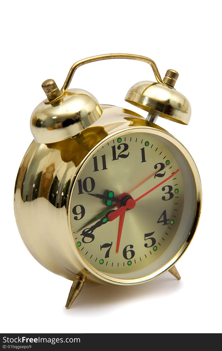 Alarm clock of the yellow colour