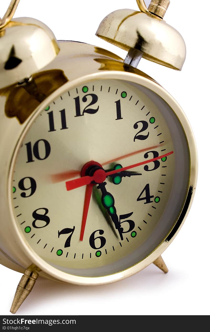 Alarm clock of the yellow colour