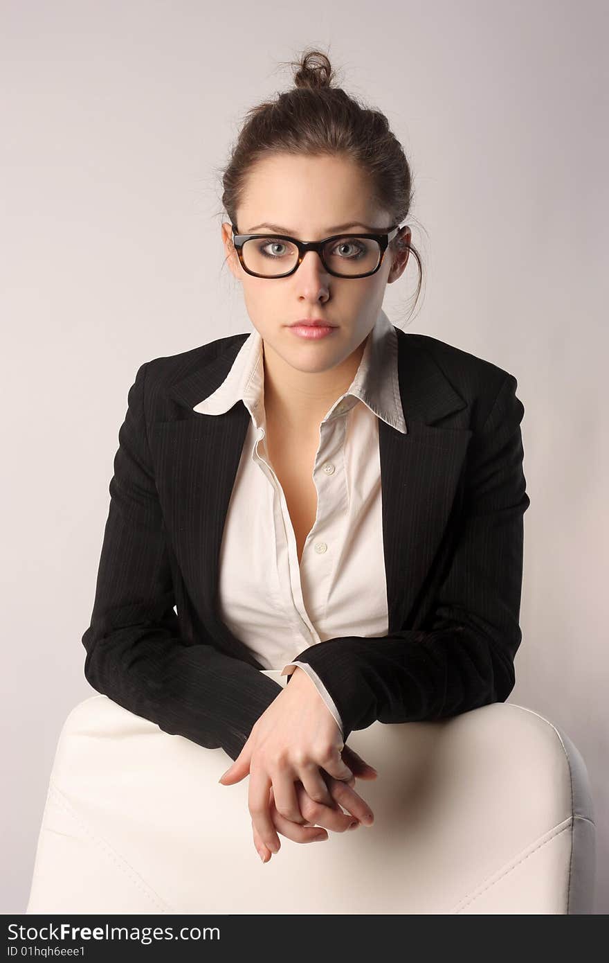 Portrait of a beautiful business woman with glasses. Portrait of a beautiful business woman with glasses