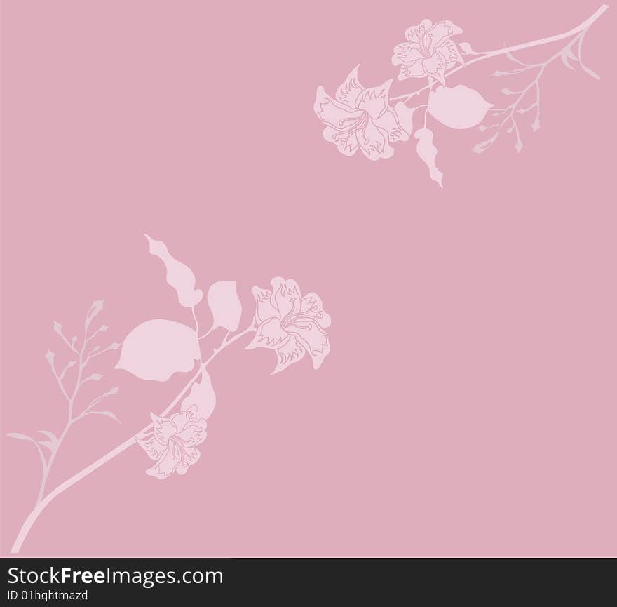 Illustration of a floral background