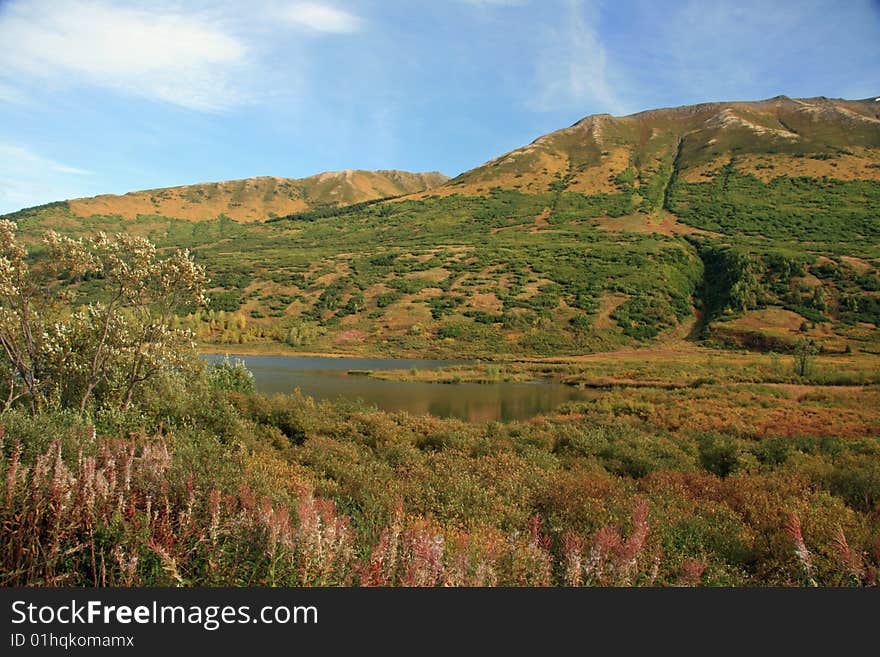 Mountain and surrounding area in Denali Park, Alaska. Mountain and surrounding area in Denali Park, Alaska