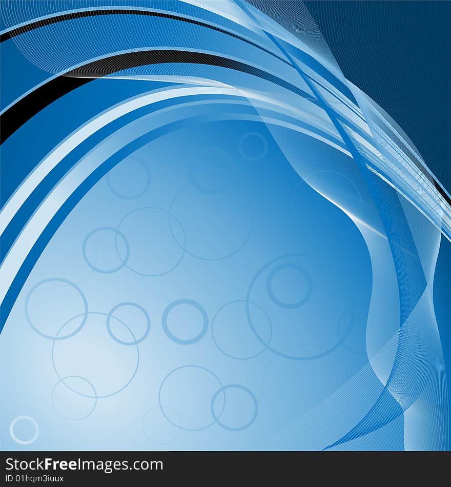 Abstract vector web background with flowing lines