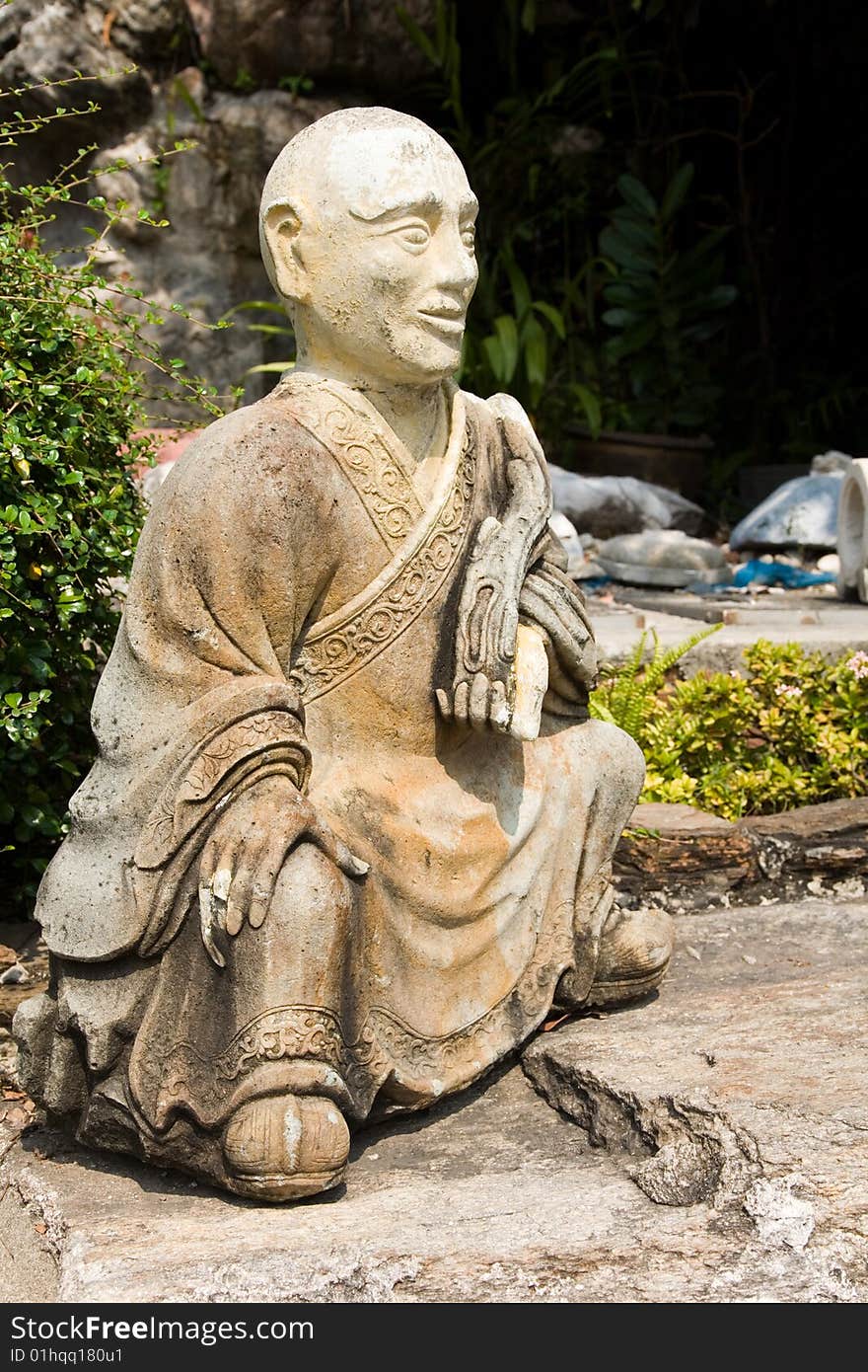 Guardian of a Buddhist temple. Bangkok, Thailand