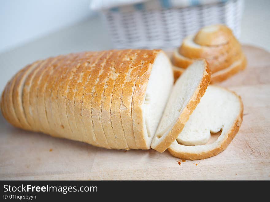 Fresh bread in the morning breakfast