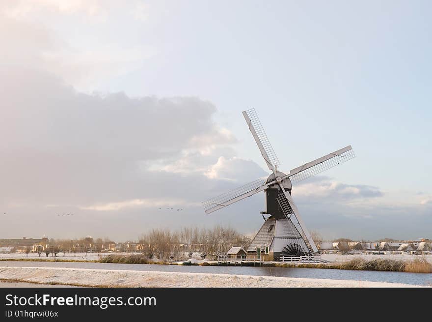 Windmill On A Wintermorning