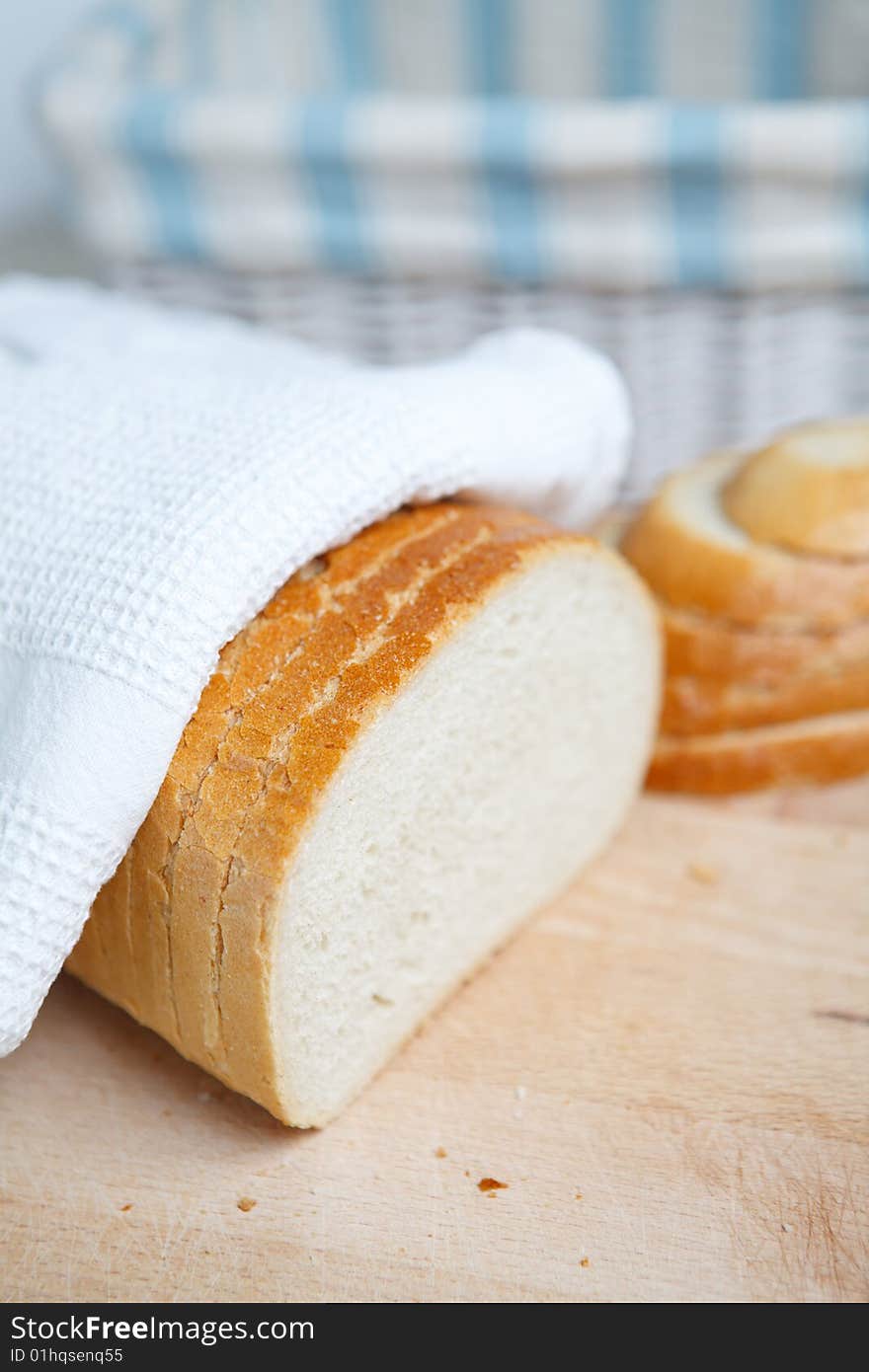 Fresh bread in the morning breakfast