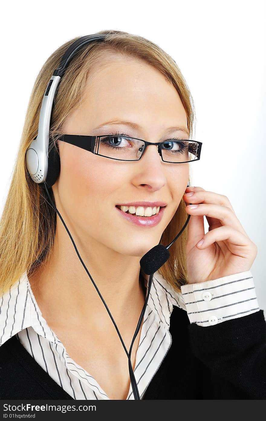 Friendly Customer Representative With Headset