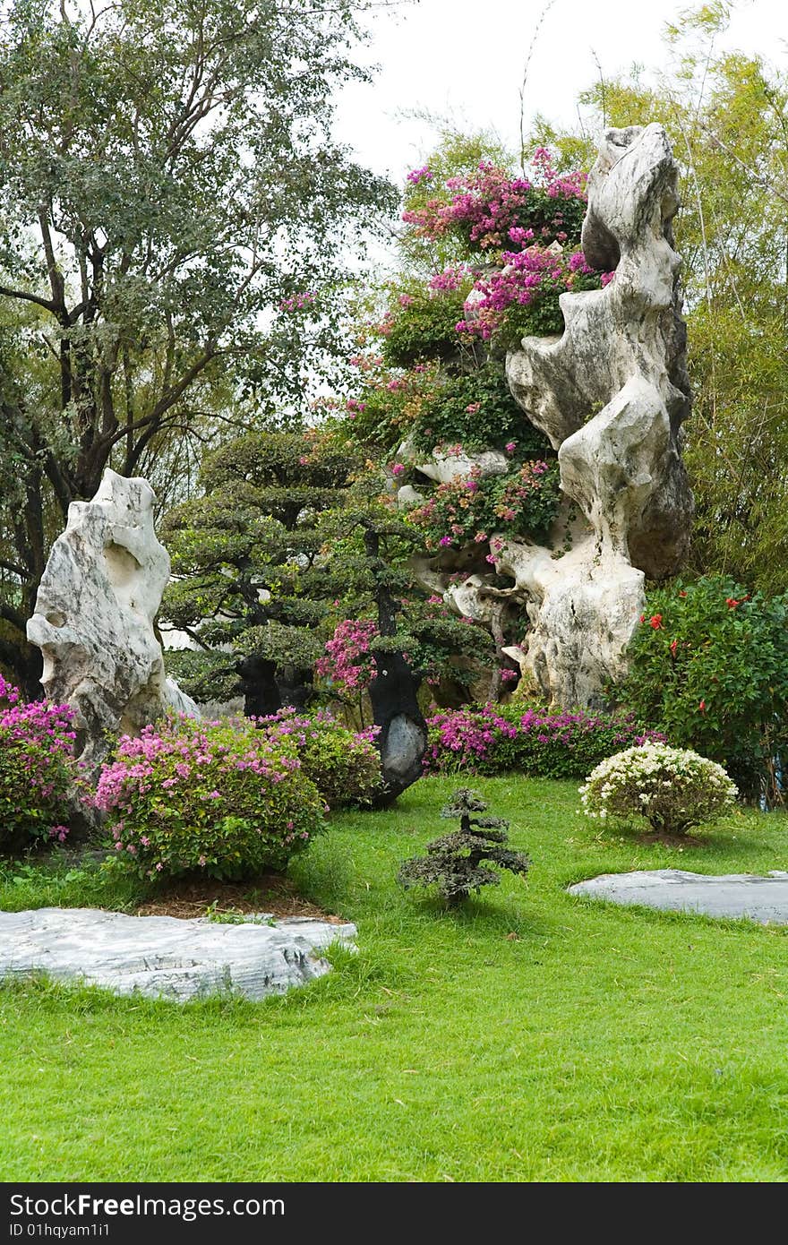 The garden of stones in Thailand