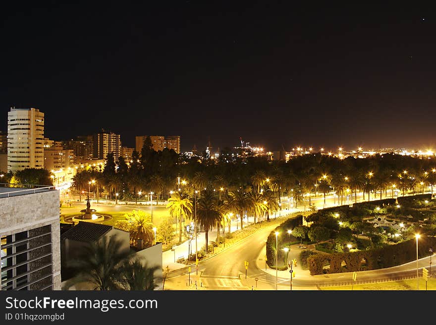 A view from above of the Malaga city in Spain. A view from above of the Malaga city in Spain.