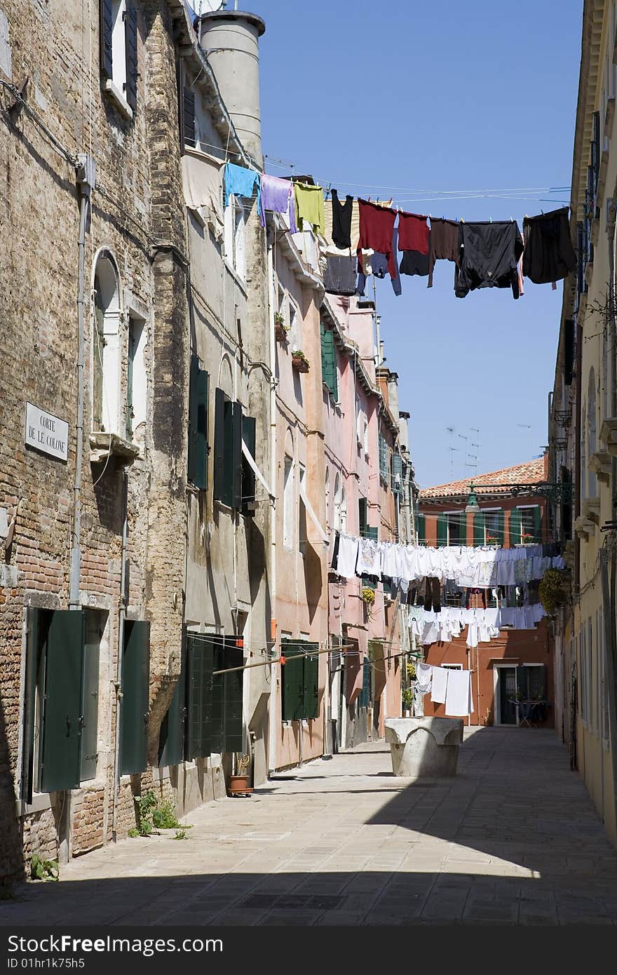 Washday Venice Italy